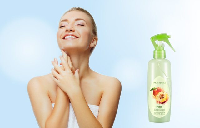Tẩy Da Chết Toàn Thân Nature Republic Skin Smoothing Body Peeling Mist-Peach 1