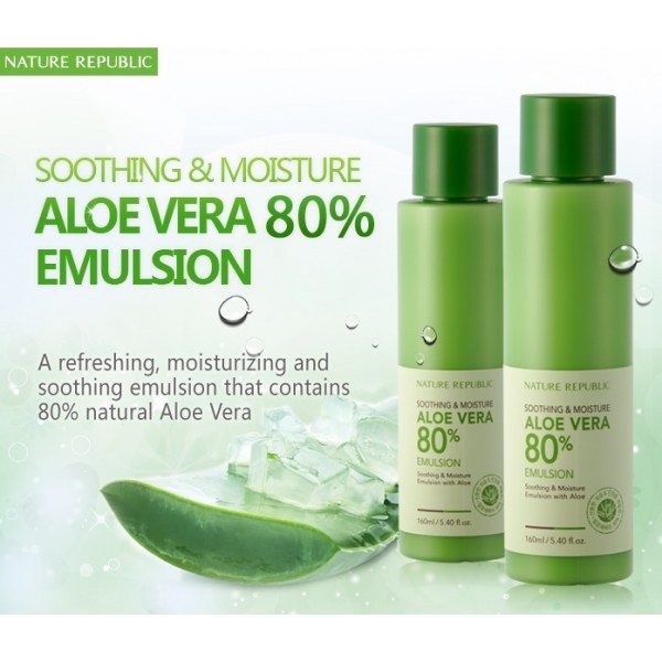 Sữa Dưỡng Ẩm Nature Republic Soothing & Moisture Aloe Vera 80% Emulsion 1